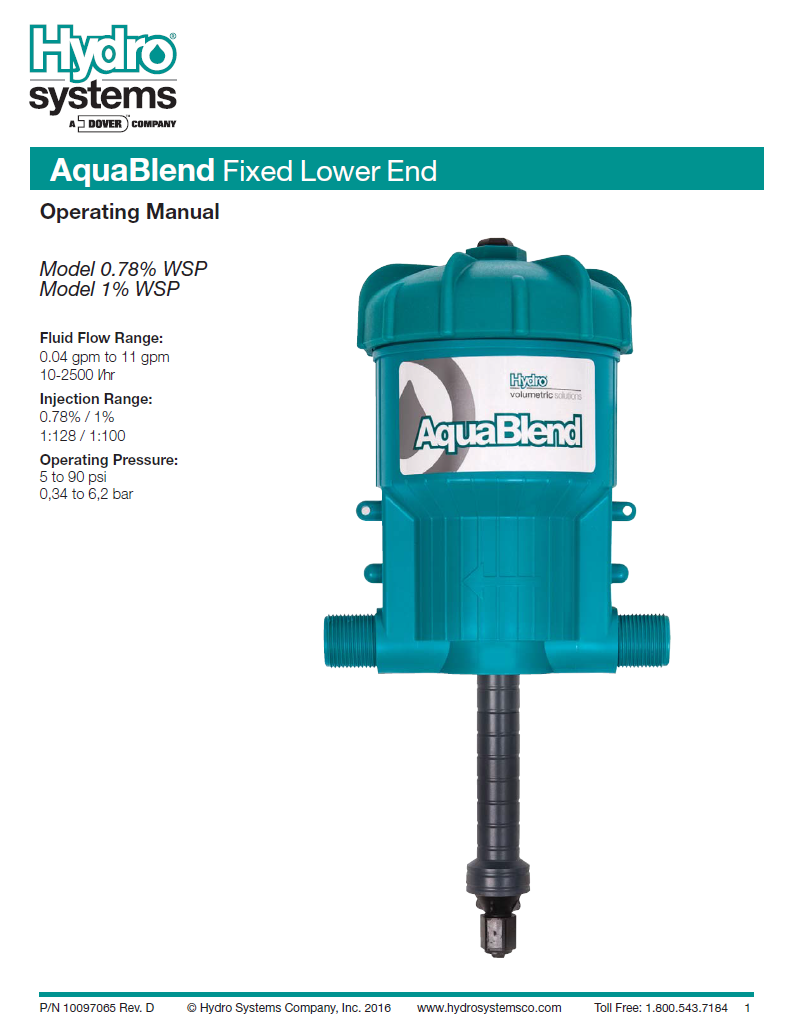 Aquablend_Fixed_Operating_Manual