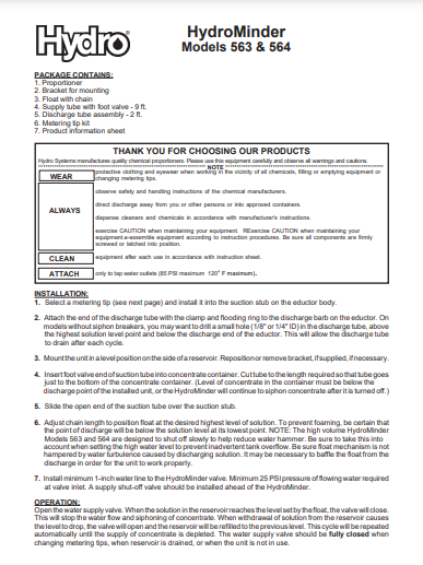 HydroMinder-563-564-Instruction-Sheet