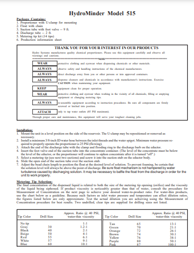 HydroMinder-515-Instruction-Sheet-319x319