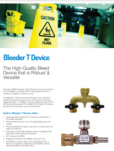 Bleeder-T-Device-Datasheet