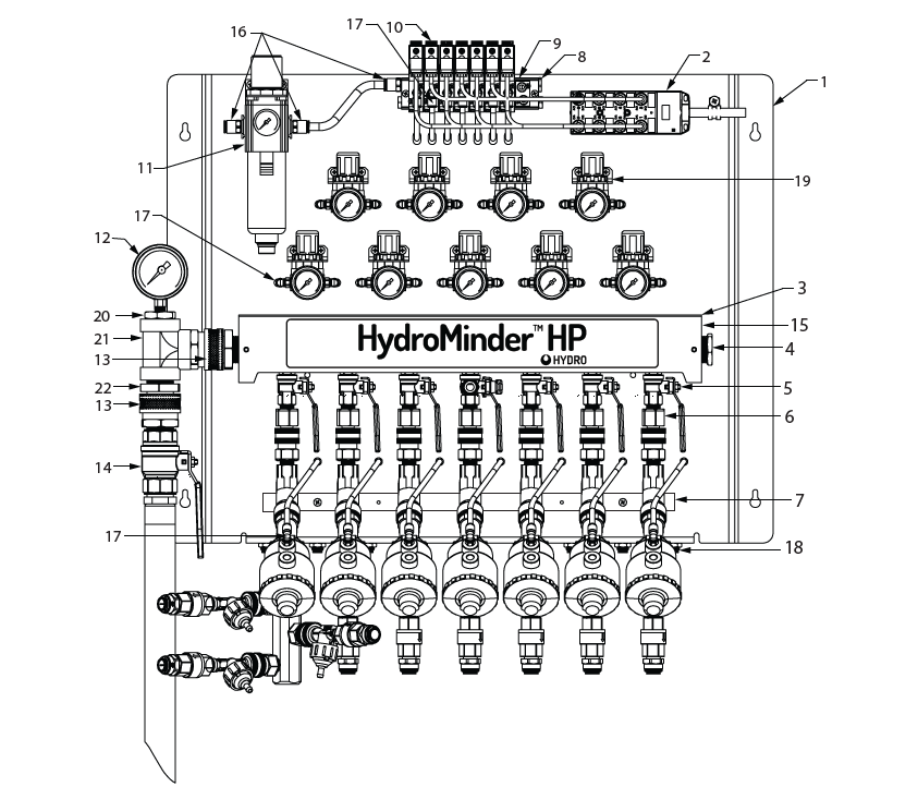 HydroMinder HP Parts Drawing
